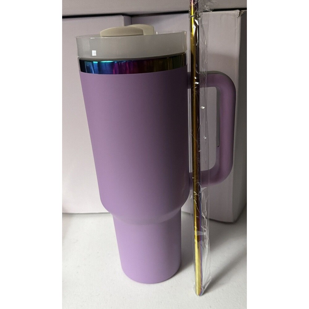 40oz  STAINLESS STEEL RAINBOW TRAVELER TUMBLER , VACCUMM INSULATED, SLEEK